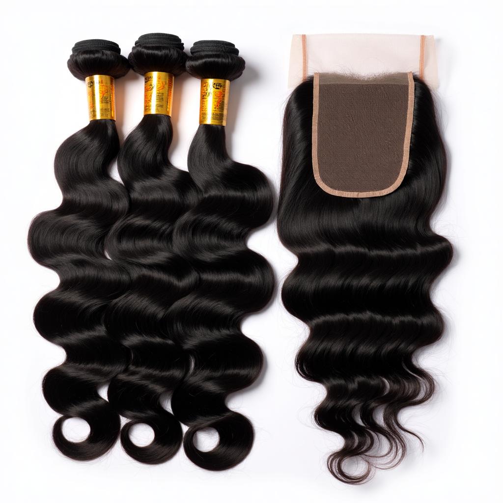 Brazilian Body Wave Bundle Deal - 3 Bundles + 13x4 Frontal